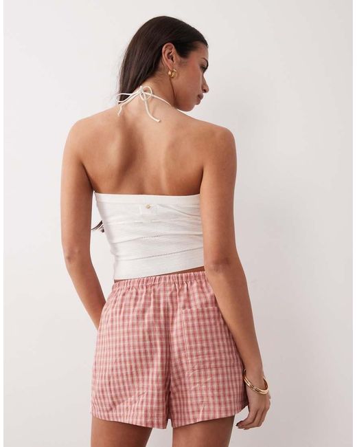 Rhythm Pink Strapless Knit Top