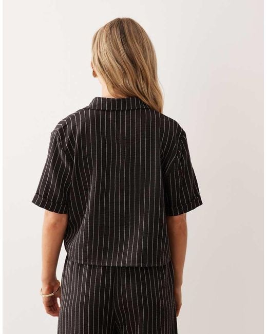 JDY Petite Black Lightweight Boxy Shirt Co-ord