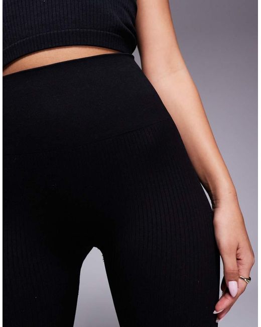 4505 Gray Icon Seamless Rib 8 Inch legging Short With Quick Dry