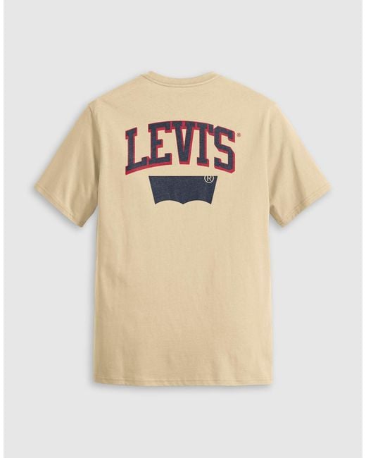 Levi's Natural Varsity Back Print Relaxed Fit T-shirt for men