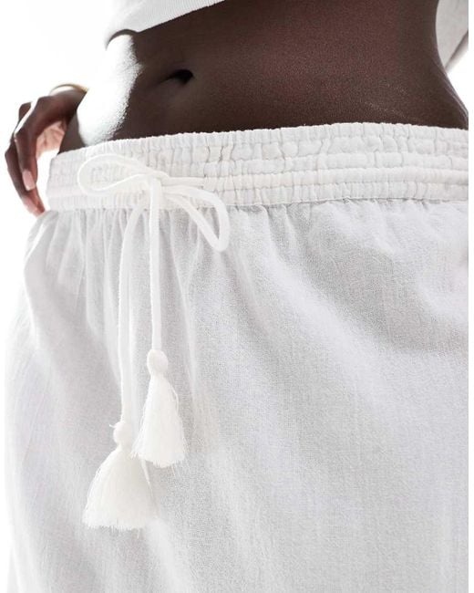 Vero Moda White Boho Maxi Skirt