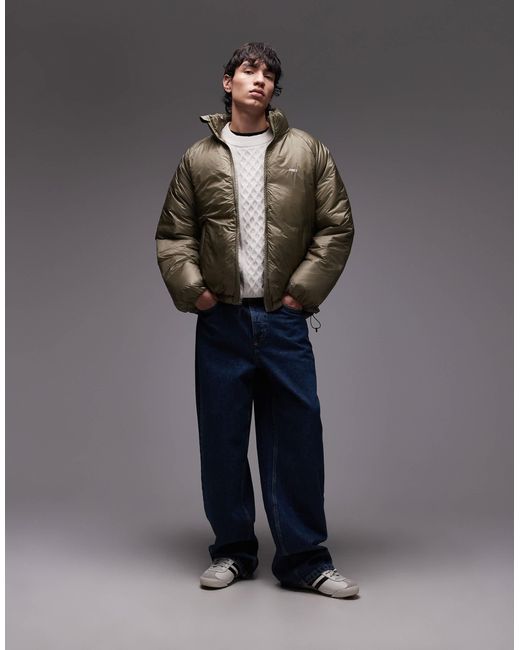 Obey Gray Echo Puffer Jacket for men