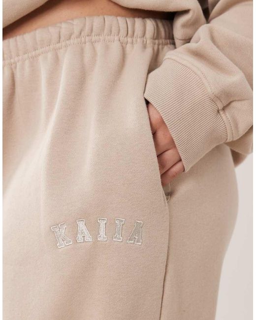 Kaiia Purple Plus Cotton Blend Cuffed Joggers
