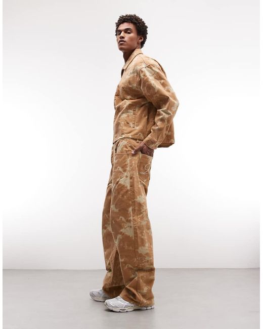 Liquor N Poker Natural Velour Texture baggy Jeans for men
