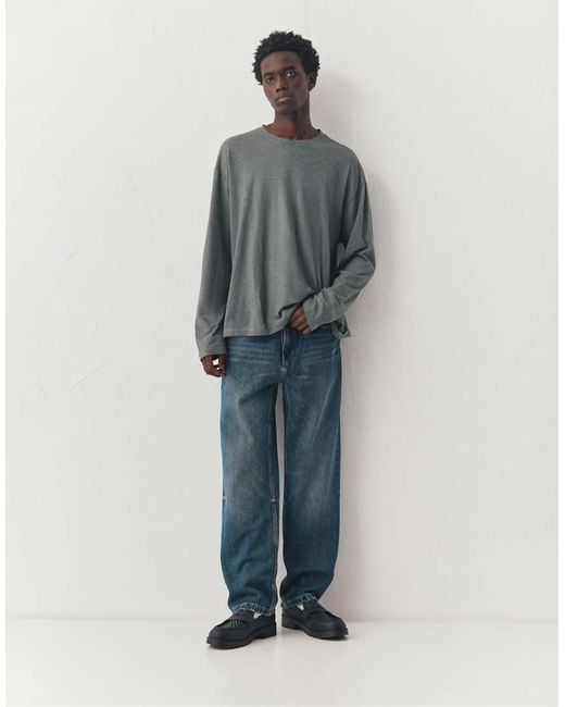 Pull&Bear Blue Straight-leg Jeans for men