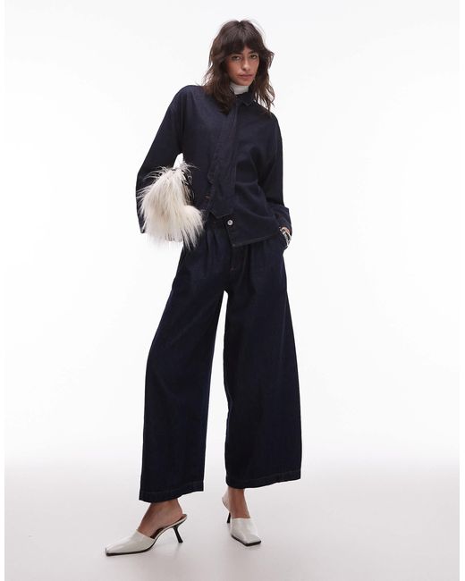 Chemise en jean coupe décontractée avec cravate - indigo ASOS en coloris Blue