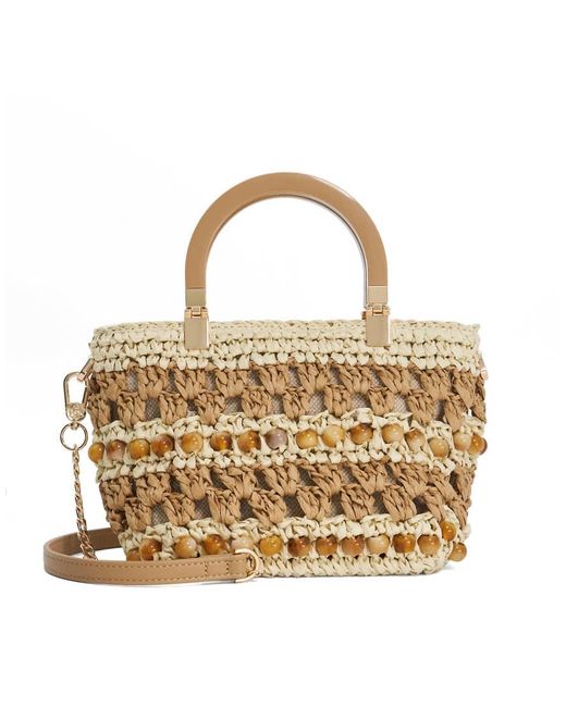 Dune Metallic Dahlia Shopper Bag