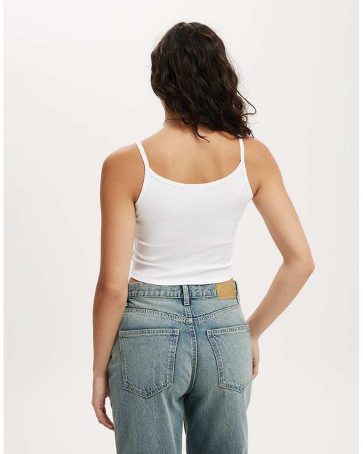 Cotton On Blue Goldie Rib Scoop Cami