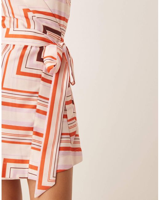 ASOS Pink Halter Wrap Mini Dress