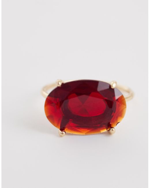 ASOS Pink – farbener ring mit rotem, eingefasstem stein