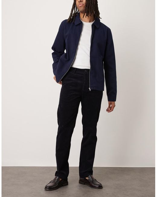 ARKET Blue Cord Chino Trousers With Tailored Waistband for men