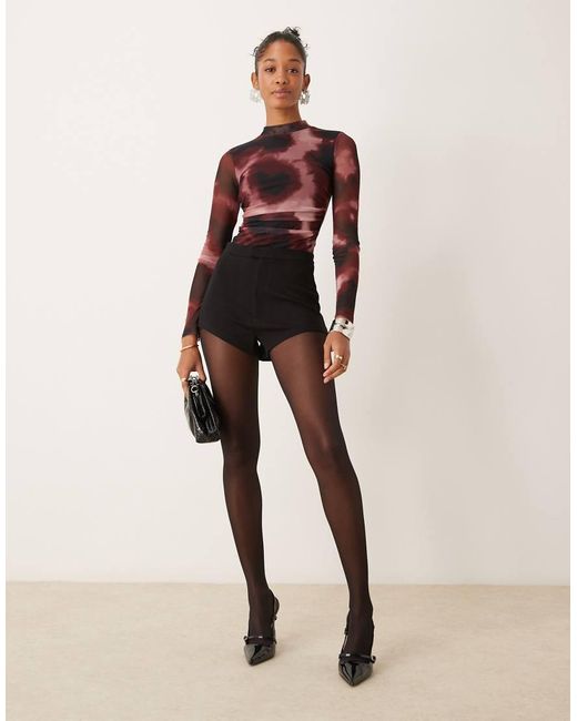 ASOS Red Premium Ponte Smart Hotpant Shorts