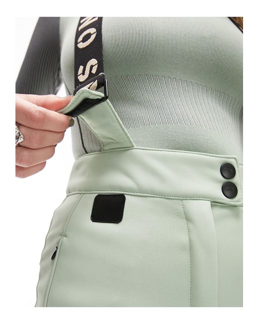 Sno Flared Ski Pants With Suspenders in White Lyst