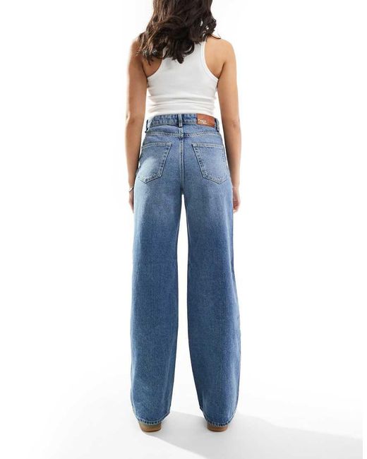 ONLY Blue Hope High Waisted Wide Leg Jeans