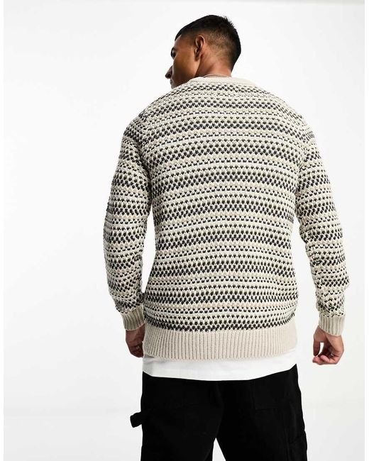 Maglione Girocollo Testurizzato di Only & Sons in Gray da Uomo