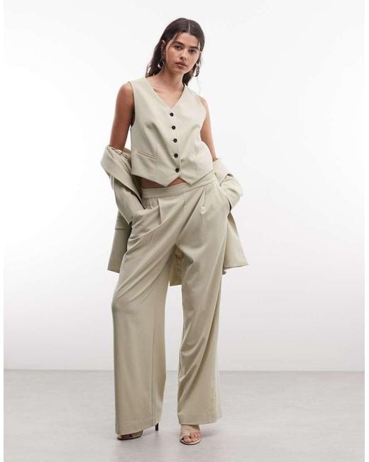 AllSaints Natural Aleida Tri Co-ord Tailored Waistcoat Top