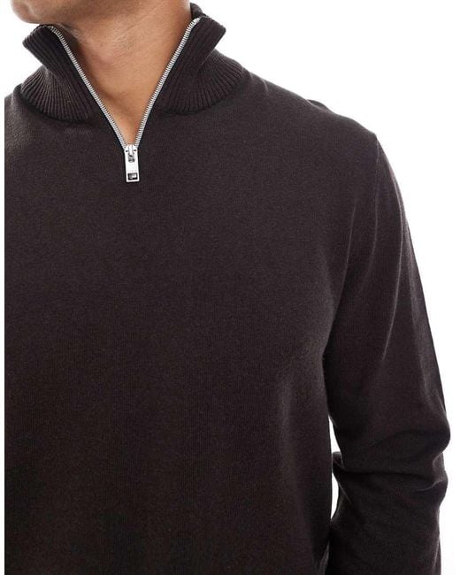 Maglione Con Zip Corta di JJ Rebel in Gray da Uomo