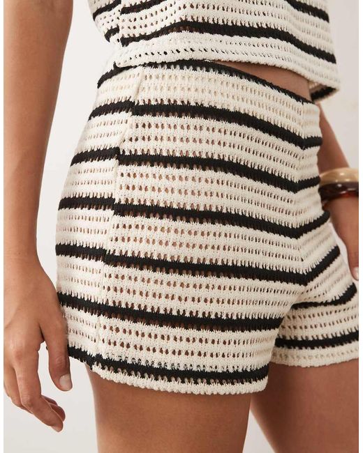 Mango Natural Miffy Knitted Mini Short Co-Ord