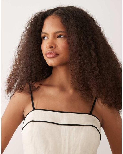 Mango Natural Strappy Jumpsuit