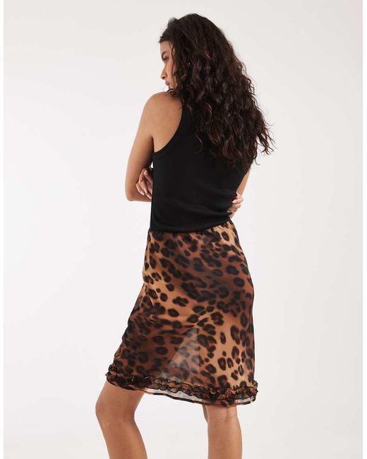ASOS Midi Sliprok in het Natural