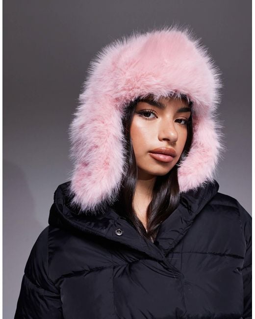 Kaiia Blue Exclusive Faux Fur Trapper Hat