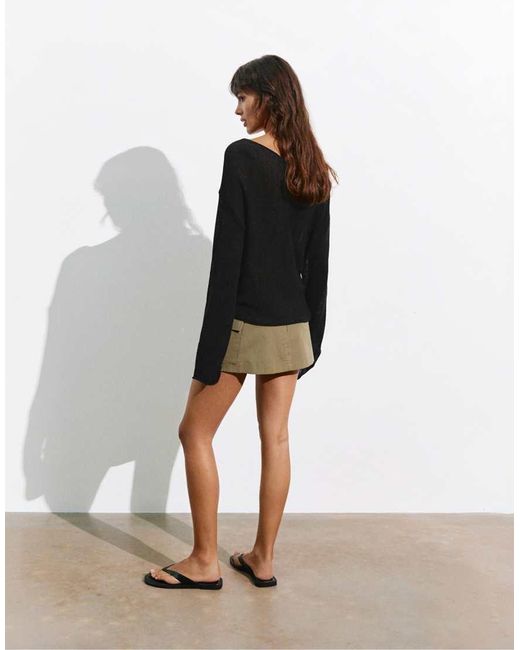 Pull&Bear Rustieke Trui in het Black