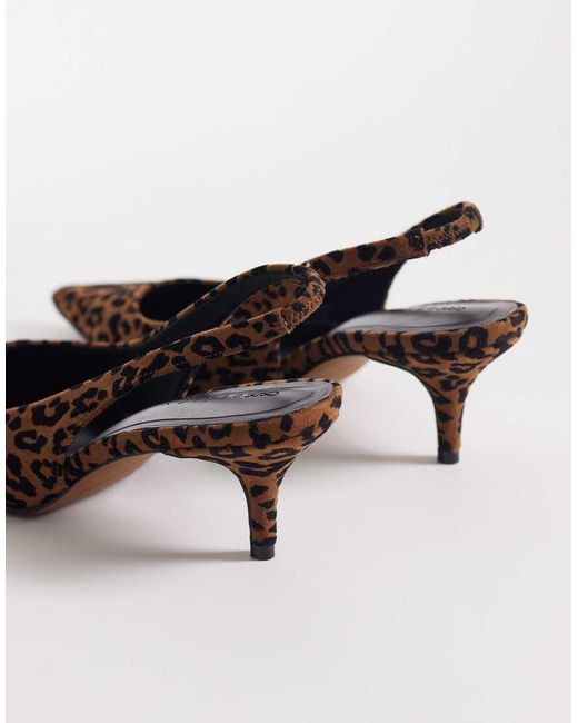 ASOS White Shade Slingback Kitten Heels