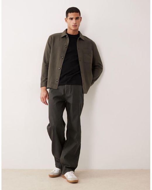 Mango Gray Classic Over Shirt for men