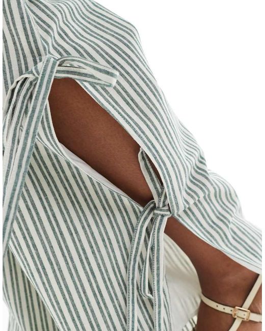 Daisy Street Green Pull On Trouser With Tie Side