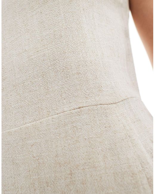 Miss Selfridge White Linen Strappy Split Hem Mini Dress