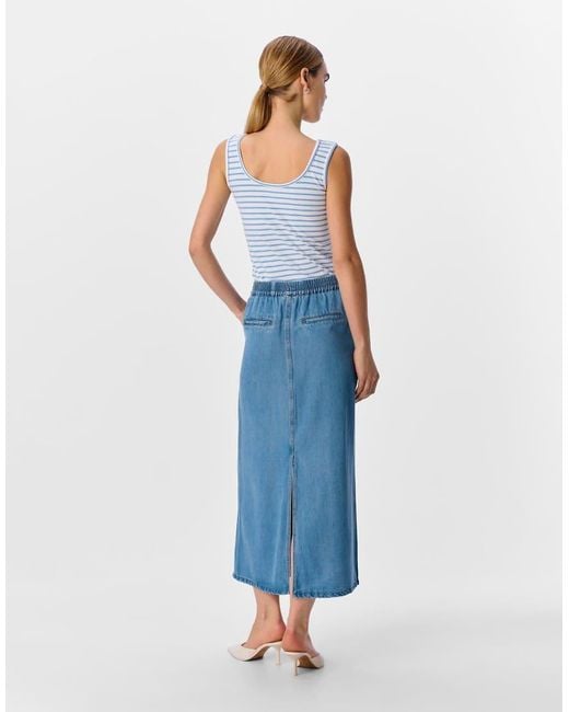 Falda Larga De Object de color Blue