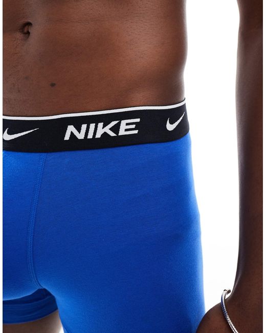Nike – everyday cotton stretch – 2er-pack eng geschnittene boxershorts in Blue für Herren