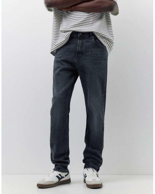 Pull&Bear Gray Slim Fit Jeans for men