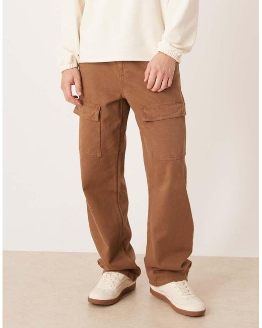 ASOS Natural baggy Cargo Trouser for men