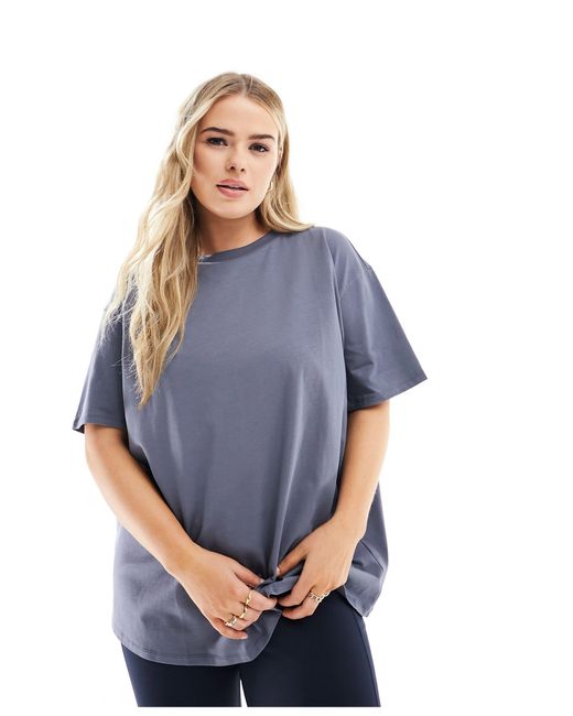 ASOS 4505 Blue Curve Icon Oversized T-shirt With Quick Dry