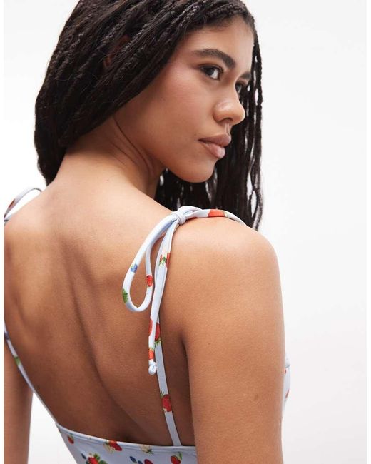 Daisy Street White Tie Strap Swimsuit