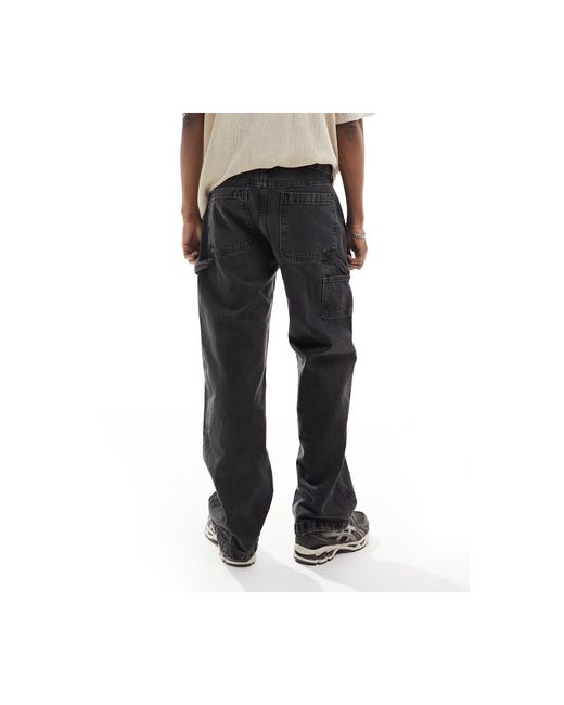 Jeans ampi neri di Abercrombie & Fitch in White da Uomo