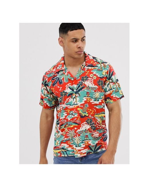 Polo Ralph Lauren – Kurzärmliges Hawaiihemd in Red für Herren