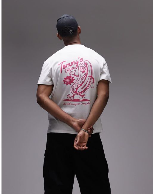Tommy Hilfiger Pink Hotdog Graphic T-shirt for men