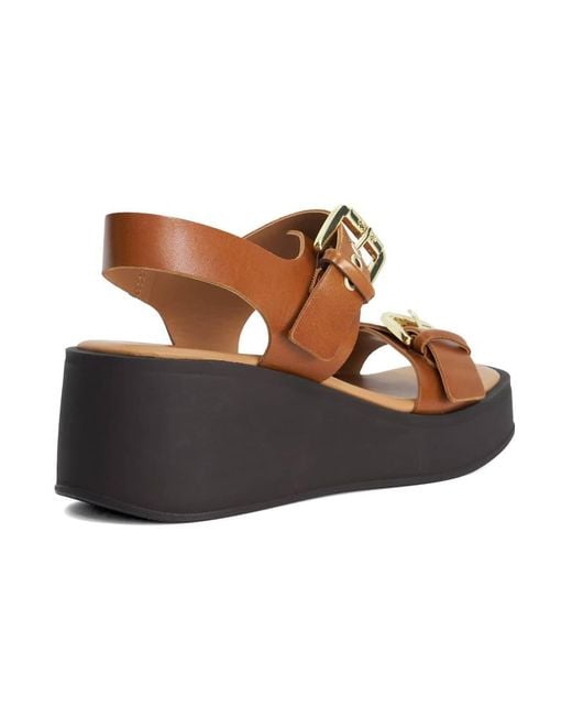 Dune Brown Karola Casual Sandals