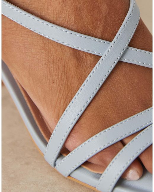 New Look Blue Multi Strap Heeled Sandals