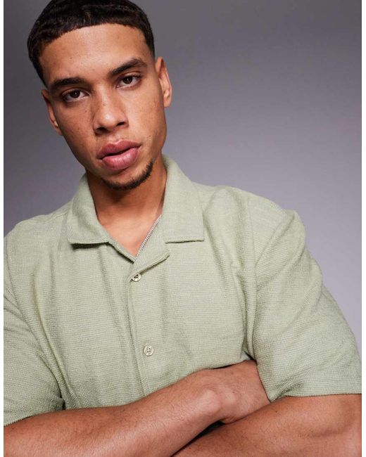 Camicia A Maniche Corte di Threadbare in Gray da Uomo