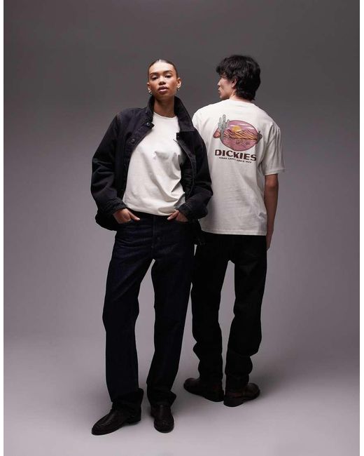 Camiseta Con Estampado De Estilo Wéstern En La Espalda Desert Crest Exclusiva En Asos De Dickies de color White