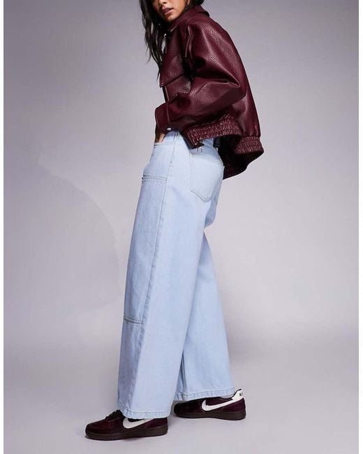 Courtside Purple baggy Carpenter Denim Jeans