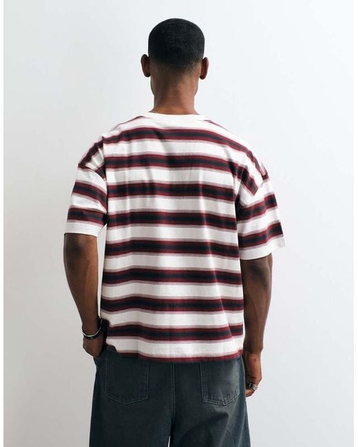 Weekday Red Oversized T-shirt With Graphic Print for men