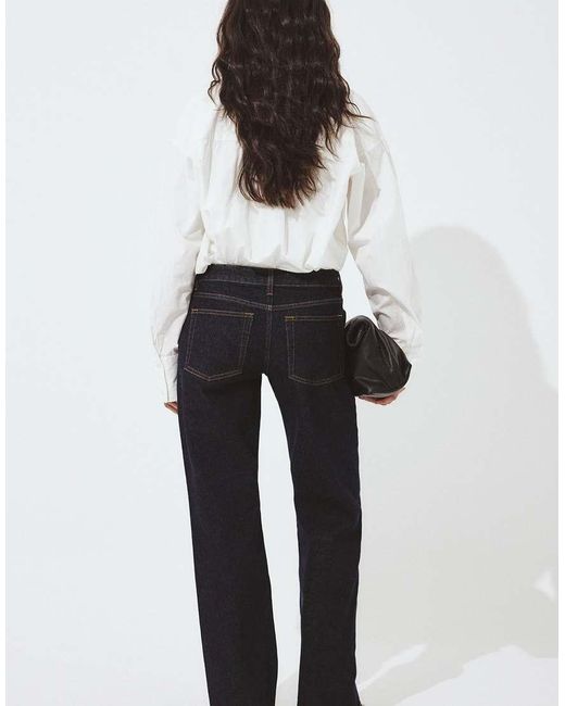NA-KD White Lane Low Waist Jeans