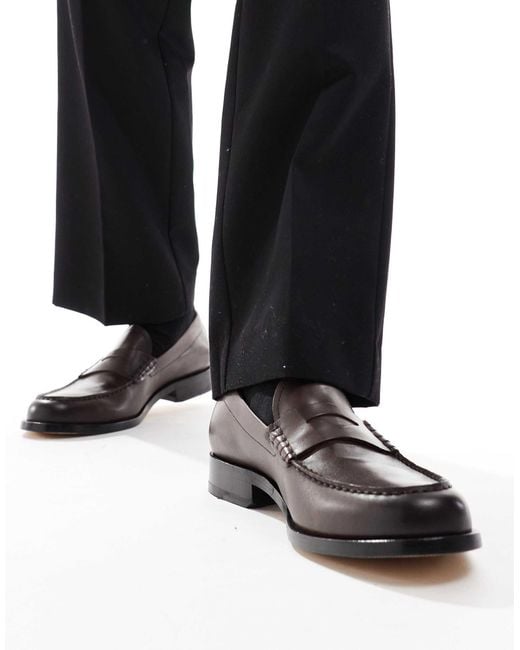 Boss Black Boss Flex Comfort Sole Leather Loafers for men