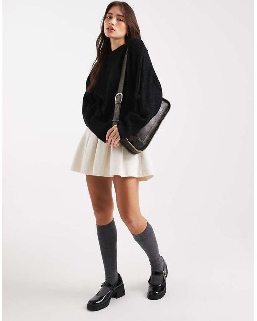 Jersey Holgado De Punto De Miss Selfridge de color Black