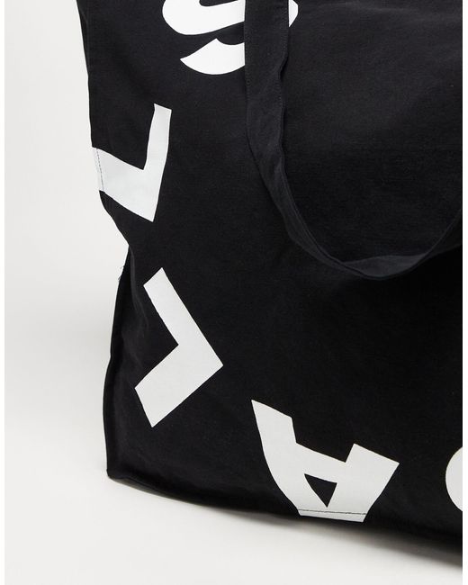 AllSaints Black Tierra Unisex Large Tote Bag