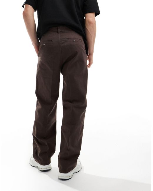 Weekday Black Ross Wide Trousers for men